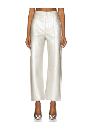 PISTOLA Taylor High Rise Tailored Jeans in Metallic Silver. Size 25. Also in 24.