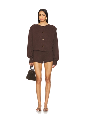 SEROYA Sable Romper in Brown. Size L. Also in M.