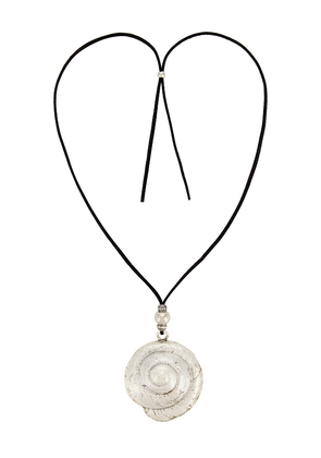 petit moments Simone Necklace in Metallic Silver.