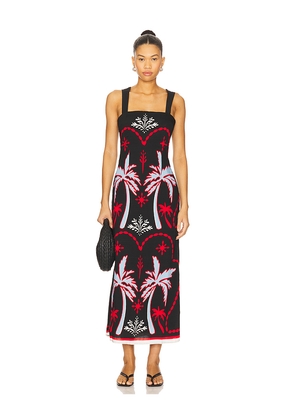 SEVEN WONDERS Florence Midi Dress in Black. Size L. Also in S, XS.