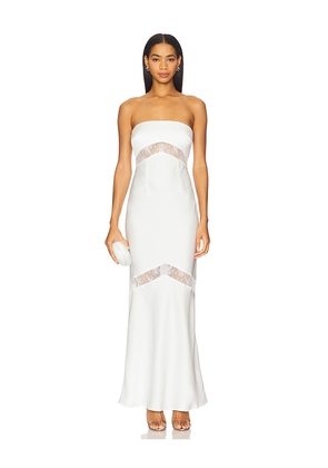 Runaway The Label Melrose Strapless Maxi Dress in White. Size L. Also in M, S.