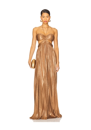 retrofete Keira Dress in Brown. Size M. Also in S.