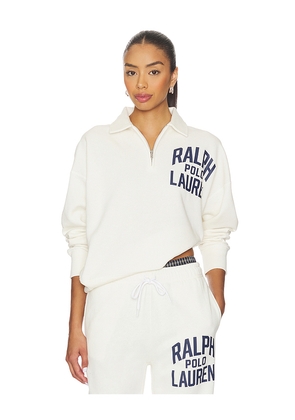 Polo Ralph Lauren Logo Fleece Quarter-zip in White. Size XL. Also in L.