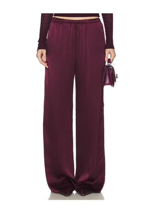 SABLYN Lexi Lower Rise Relaxed Pant in Burgundy. Size M. Also in S.