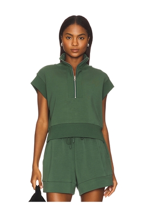 Varley Kelly Half Zip Sweatshirt in Dark Green. Size XL. Also in M.