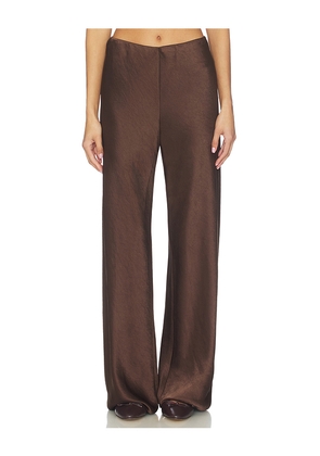 Vince High Waist Fluid Satin Bias Pant in Brown. Size M. Also in S, XXS.