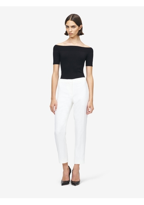 ALEXANDER MCQUEEN - Leaf Crepe Cigarette Trouser - Item 584968QEAAA9007