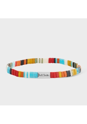 Paul Smith 'Signature Stripe' Flat Bead Bracelet Multicolour
