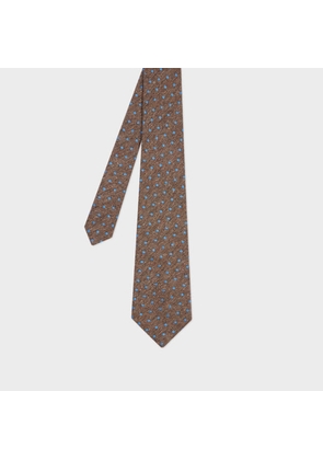Paul Smith Brown Marl 'Polka Dot' Tie