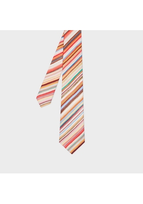 Paul Smith 'Painted Signature Stripe' Silk Tie Multicolour