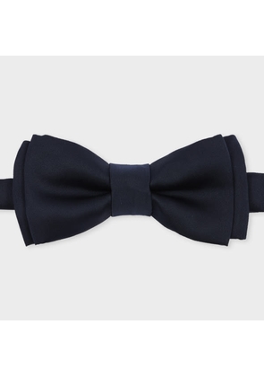 Paul Smith Navy Blue Pre-Tied Satin Bow Tie