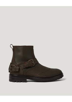 Belstaff Trialmaster Boot Men's Smooth Leather Dark Brown Size UK 8