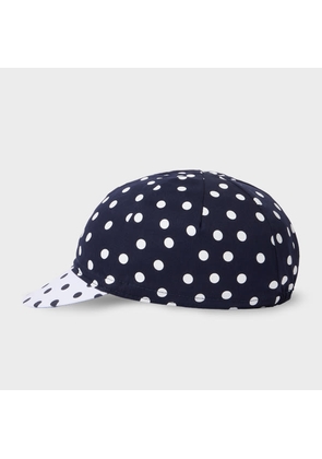 Paul Smith Navy Polka Dot Cycling Cap Blue