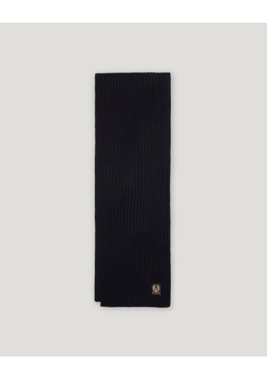 Belstaff Watch Scarf Men's Lambswool Black Size One Size