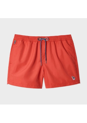 Paul Smith Burnt Orange Zebra Logo Swim Shorts Pink