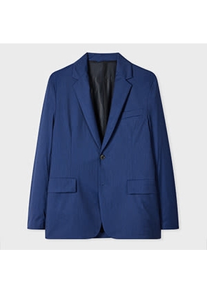 Paul Smith Blue Melange 'Storm System' Wool Technical Blazer