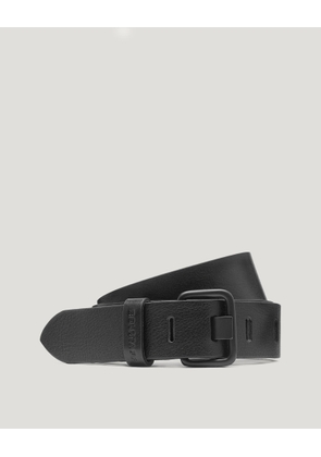 Belstaff Slot Buckle Belt Unisex's Calf Leather Black Size S