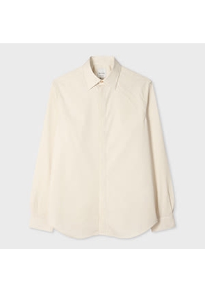 Paul Smith Slim-Fit Ivory Cotton-Poplin Fly-Front Shirt White
