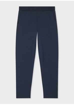 PS Paul Smith Navy Double Face Cotton-Blend Sweatpants Blue