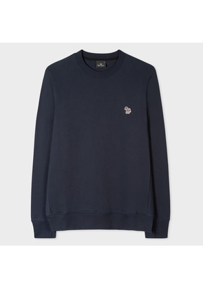 PS Paul Smith Dark Navy Cotton Zebra Logo Sweatshirt Blue