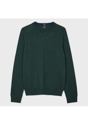 PS Paul Smith Dark Green Merino Wool Raglan Sweater