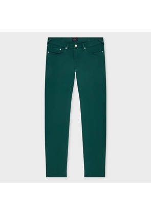 PS Paul Smith Tapered-Fit Petrol Green Garment-Dyed Organic Cotton-Stretch Jeans