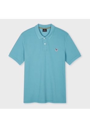 PS Paul Smith Light Teal Organic Cotton Zebra Polo Shirt Green