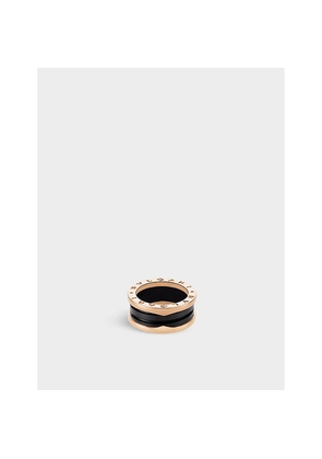 Bvlgari B.Zero1 18ct Rose-Gold and Ceramic Ring