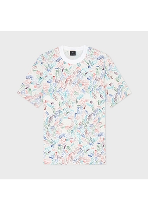 PS Paul Smith White Organic Cotton 'Woodlands Floral' T-Shirt