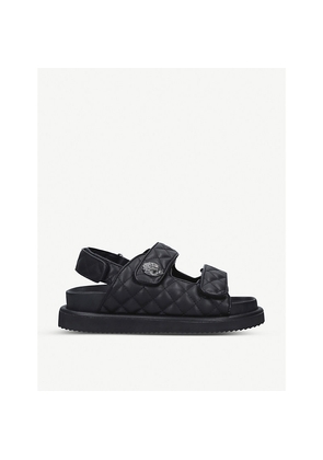 Womens Kurt Geiger London Orson Quilted Leather Sandals