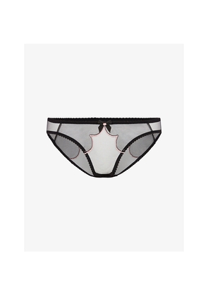 Womens Agent Provocateur Lorna Mid-Rise Mesh Briefs
