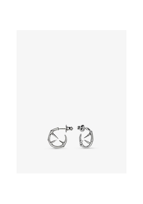 Womens Shaun Leane Rose Thorn Sterling Silver Hoop Earrings