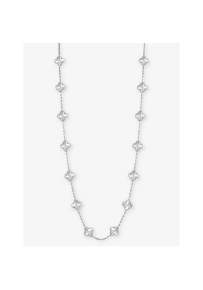 Van Cleef & Arpels Vintage Alhambra Long 18ct White-Gold 20 Motifs Necklace