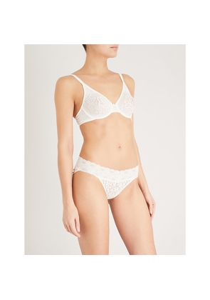 Womens Wacoal Halo Stretch-Lace Moulded Underwired Bra