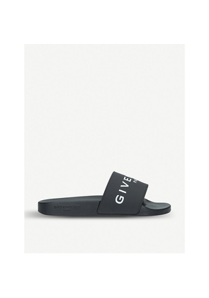 Womens Givenchy Logo-Detail Rubber Sliders