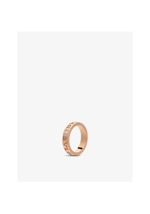 Bvlgari B.Zero1 18ct Rose-Gold and 0.04ct Diamond Ring
