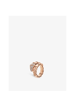 Bvlgari Serpenti Viper 18ct Rose-Gold and 0.53ct Brilliant-Cut Diamond Ring