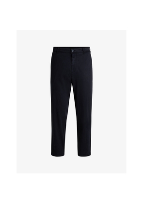 Mens Boss Tapered-Leg Tapered-Fit Stretch-Woven Trousers