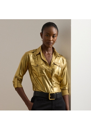 Metallic Chiffon Shirt