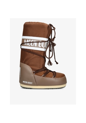 Womens Moon Boot Icon Brand-Print Shell Boots