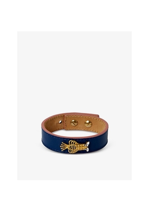 Womens La Maison Couture Sonia Petroff Lobster Leather, 24ct Gold-Plated Brass and Swarovski Diamond Bracelet