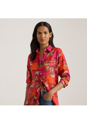 Relaxed Fit Floral Linen Shirt