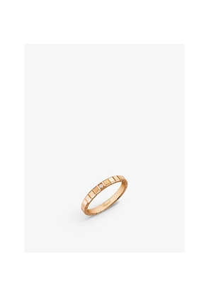 Chopard Ice Cube 18ct Rose-Gold and 0.01ct Round-Cut Diamond Ring