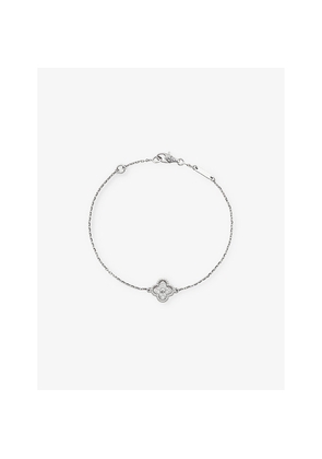 Van Cleef & Arpels Sweet Alhambra White-Gold and 0.08ct Diamond Bracelet