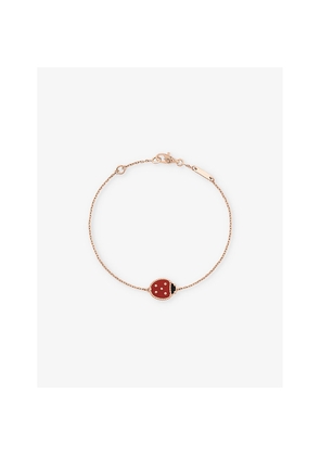 Van Cleef & Arpels Lucky Spring 18ct Rose Gold, Carnelian and Onyx Bracelet