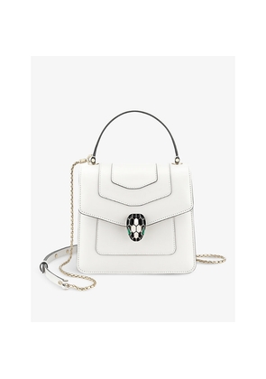 Womens Bvlgari Serpenti Forever Leather Top-Handle Bag