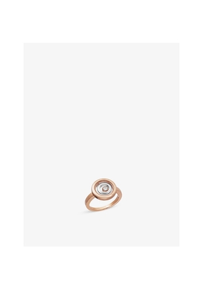 Chopard Happy Spirit 18ct Rose-Gold, 18ct White-Gold and 0.09ct Brilliant-Cut Diamond Ring