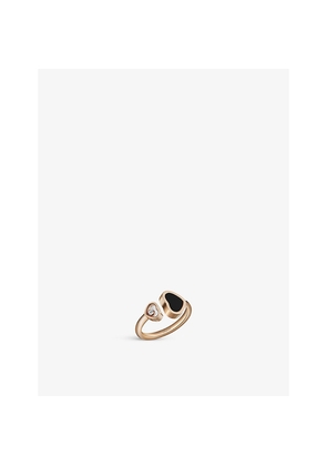 Chopard Happy Hearts 18ct Rose-Gold and 0.05ct Round-Cut Diamond Ring
