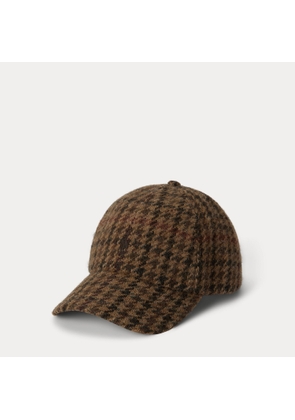 Checked Wool Tweed Ball Cap