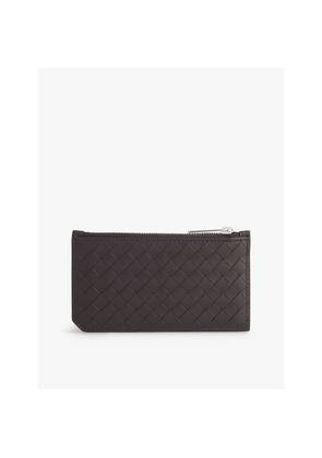 Mens Bottega Veneta Intrecciato Zip Leather Card Holder